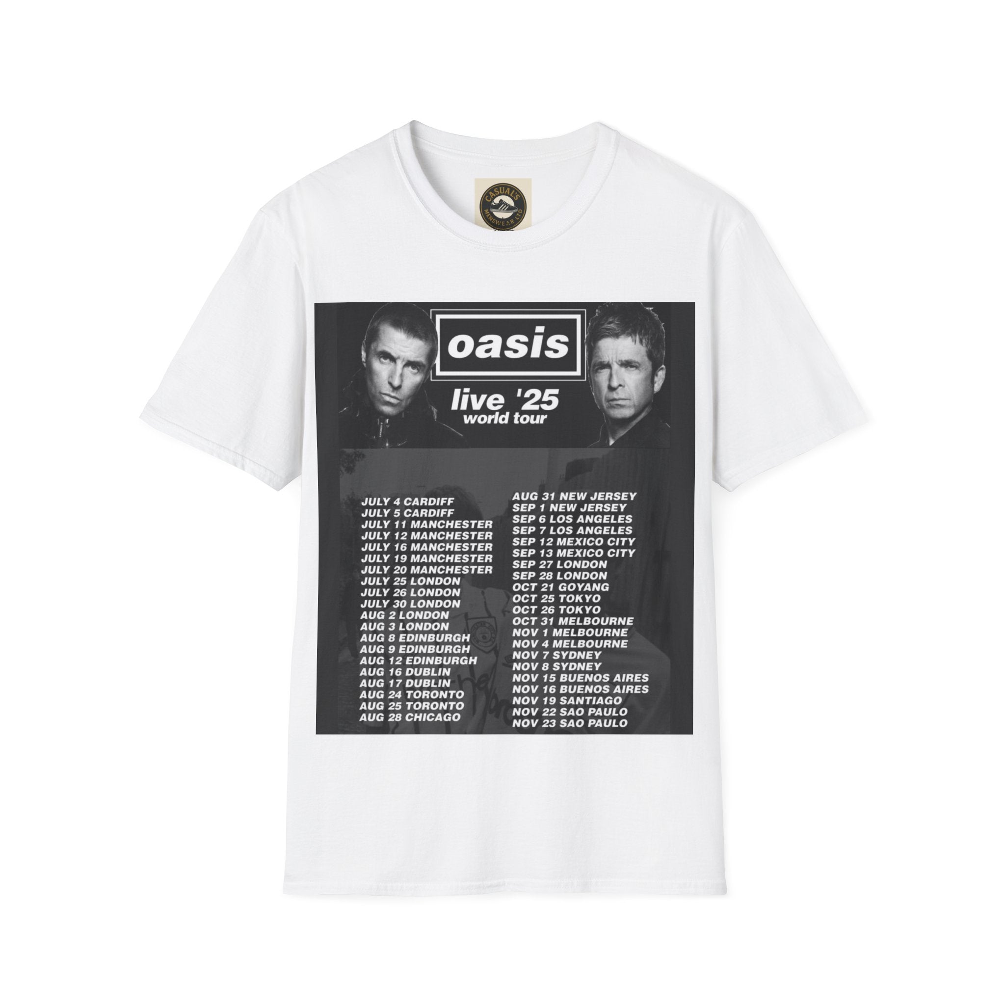 Oasis Live '25 Unisex Softstyle T-Shirt, Concert Shirt