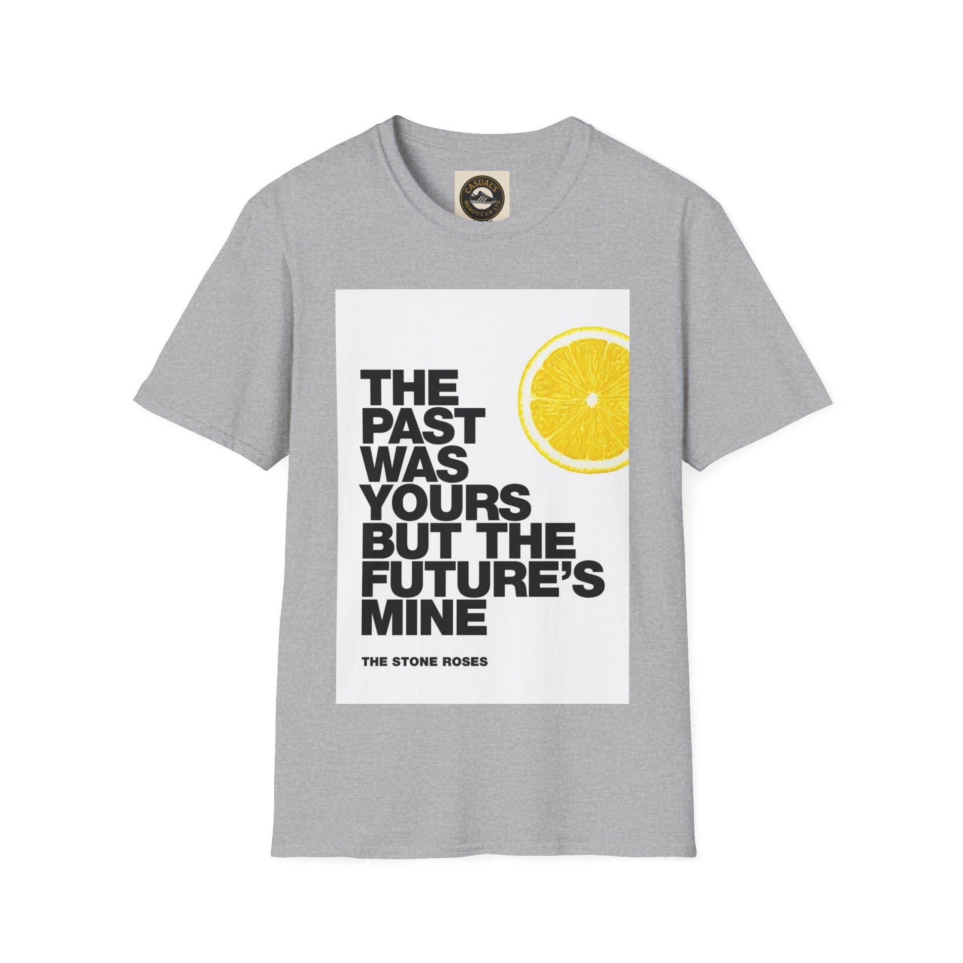 Stone Roses Unisex Softstyle T-Shirt with Motivational Quote, Perfect for Casual Wear, Gifts, Music Lovers, or Trendy Wardrobe