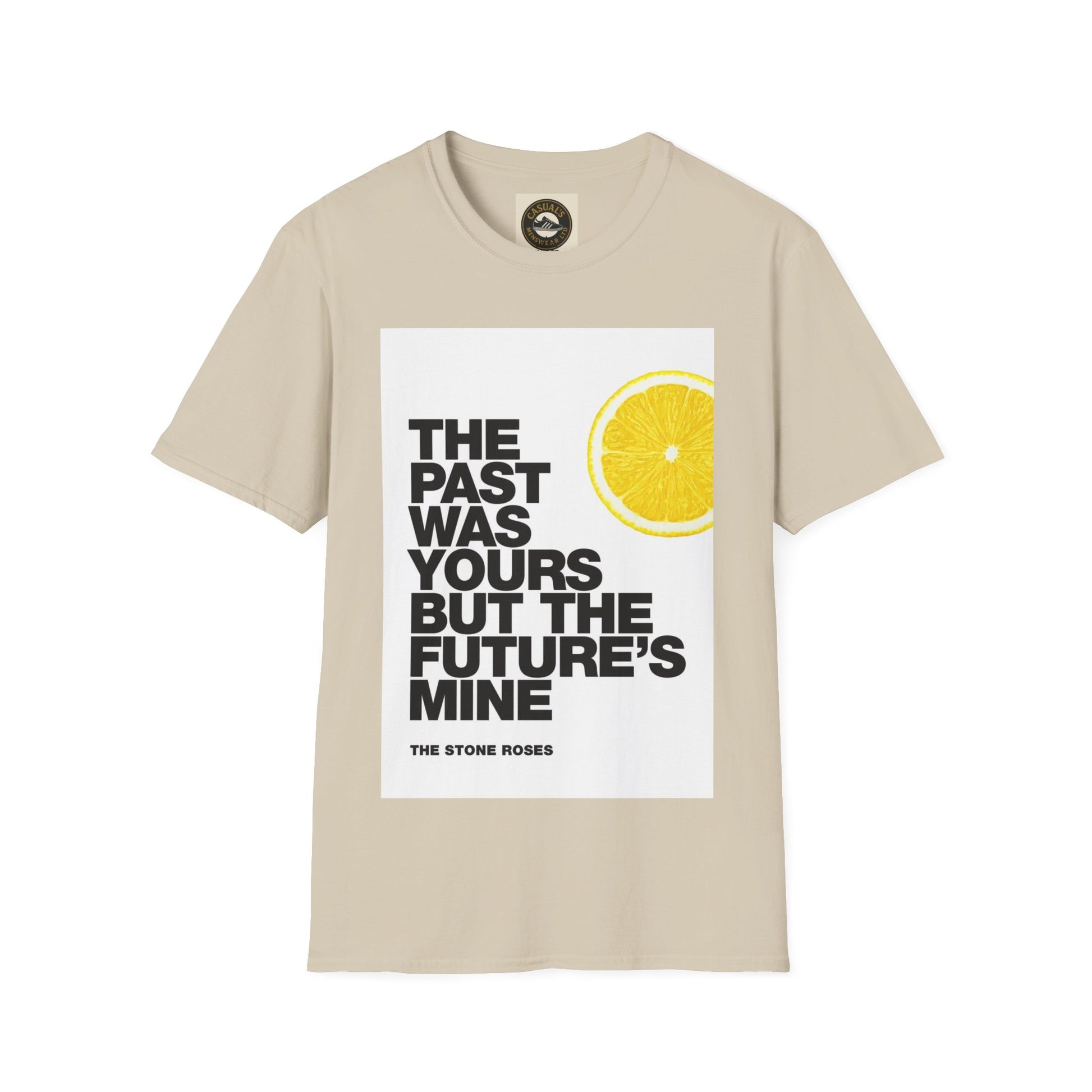 Stone Roses Unisex Softstyle T-Shirt - Retro Lemon Design, Casual Tee for Music Lovers, Ideal Gift for Birthdays, Festivals, and Daily Wear