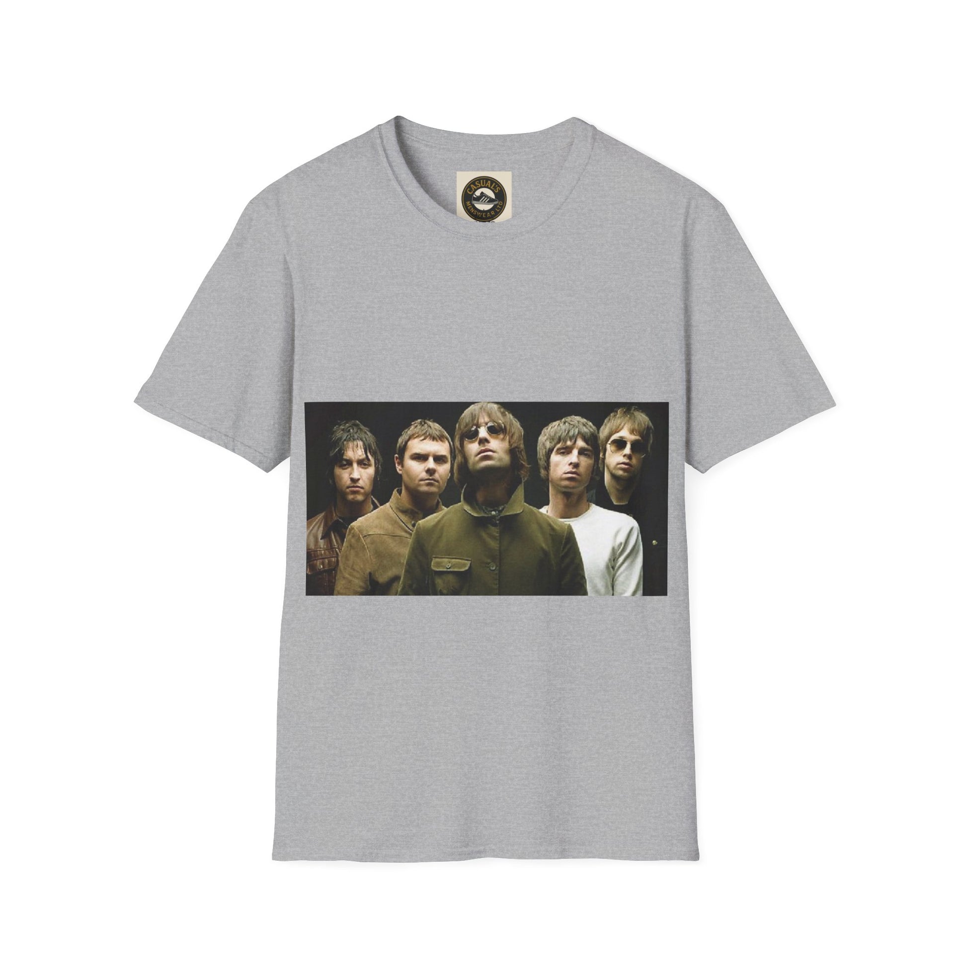 Oasis Stylish Graphic T-Shirt for Music Lovers, Vintage Band Tee, Unisex Gift for Concerts, Casual Wear, Soft Cotton Shirt