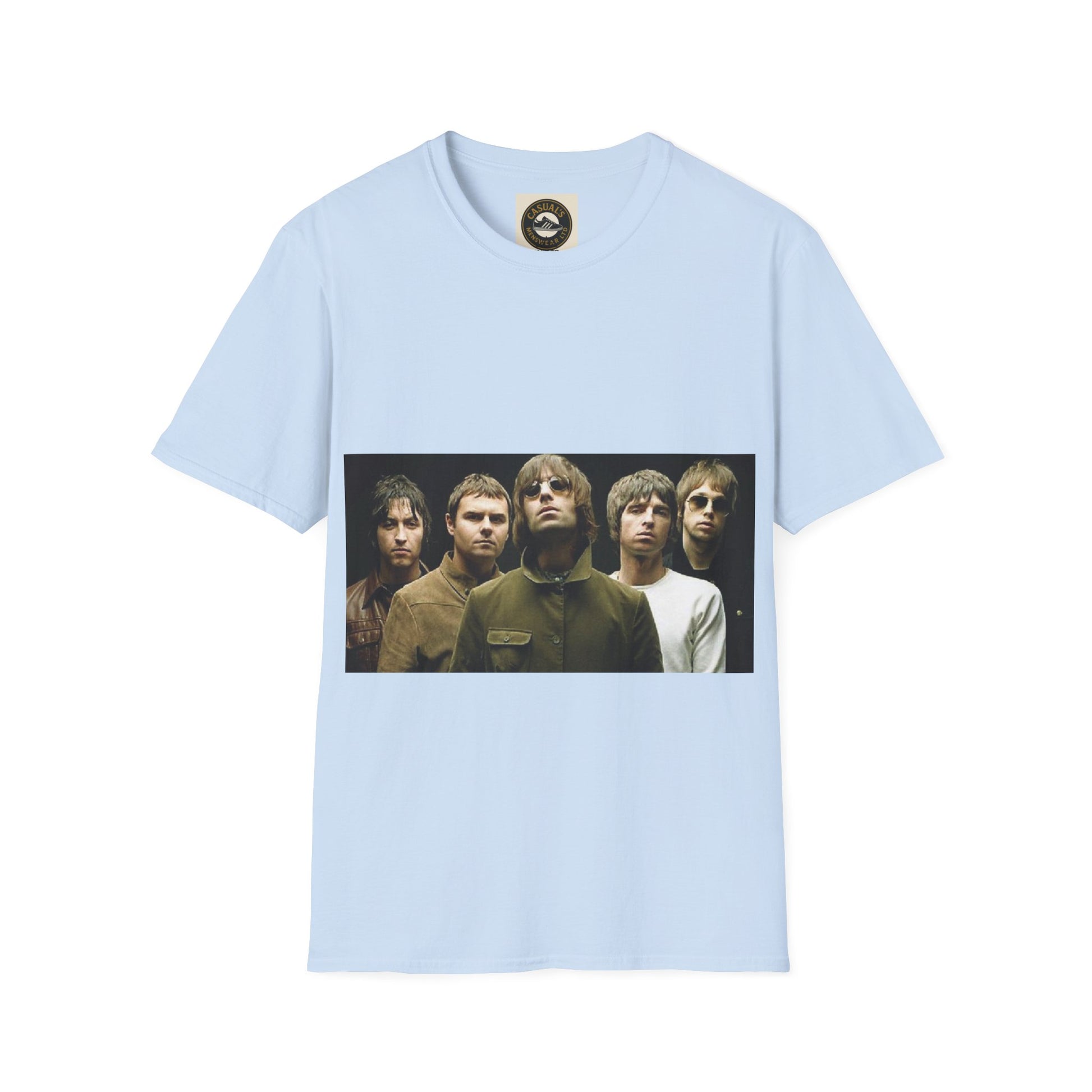 Oasis Stylish Graphic T-Shirt for Music Lovers, Vintage Band Tee, Unisex Gift for Concerts, Casual Wear, Soft Cotton Shirt