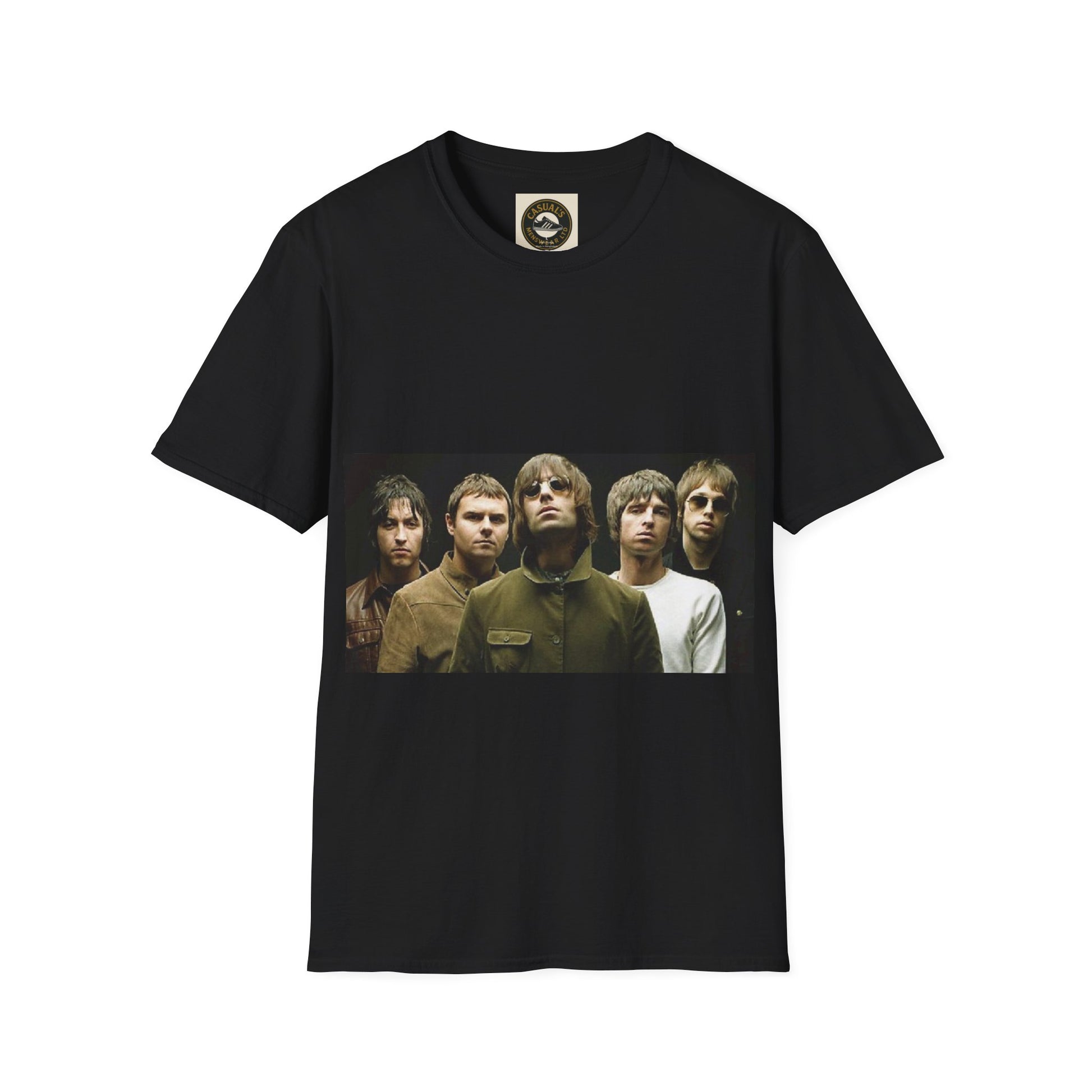 Oasis Stylish Graphic T-Shirt for Music Lovers, Vintage Band Tee, Unisex Gift for Concerts, Casual Wear, Soft Cotton Shirt