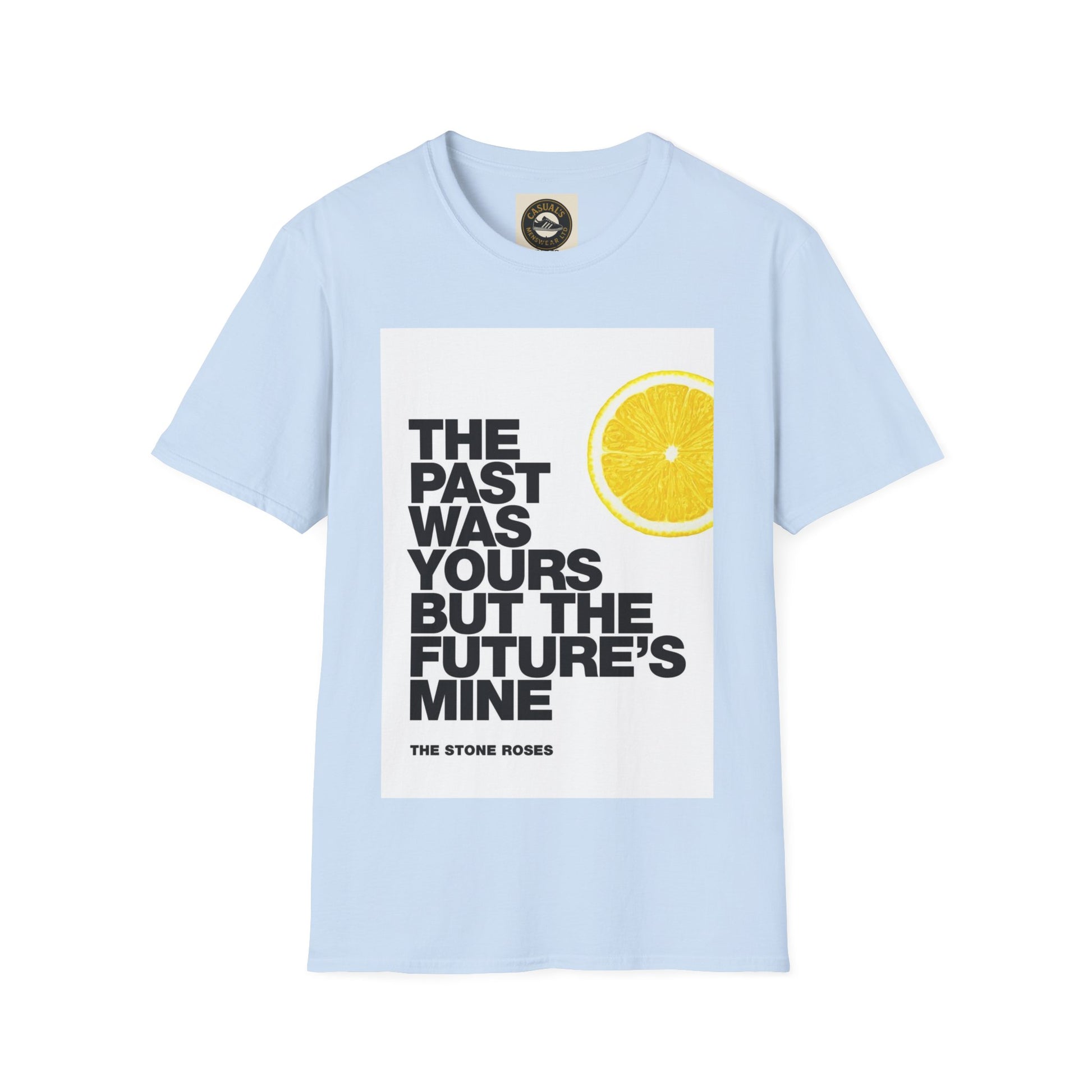 Stone Roses Unisex Softstyle T-Shirt - Retro Lemon Design, Casual Tee for Music Lovers, Ideal Gift for Birthdays, Festivals, and Daily Wear