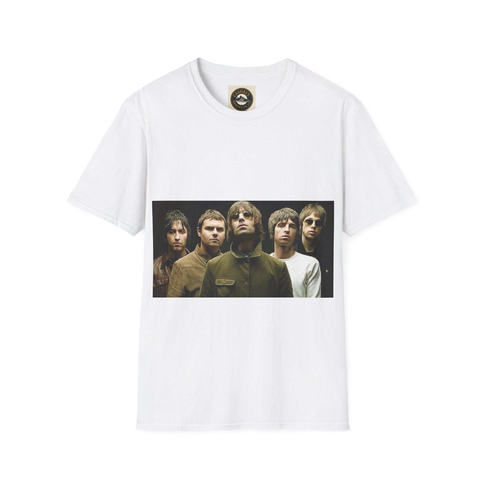 Oasis Stylish Graphic T-Shirt for Music Lovers, Vintage Band Tee, Unisex Gift for Concerts, Casual Wear, Soft Cotton Shirt