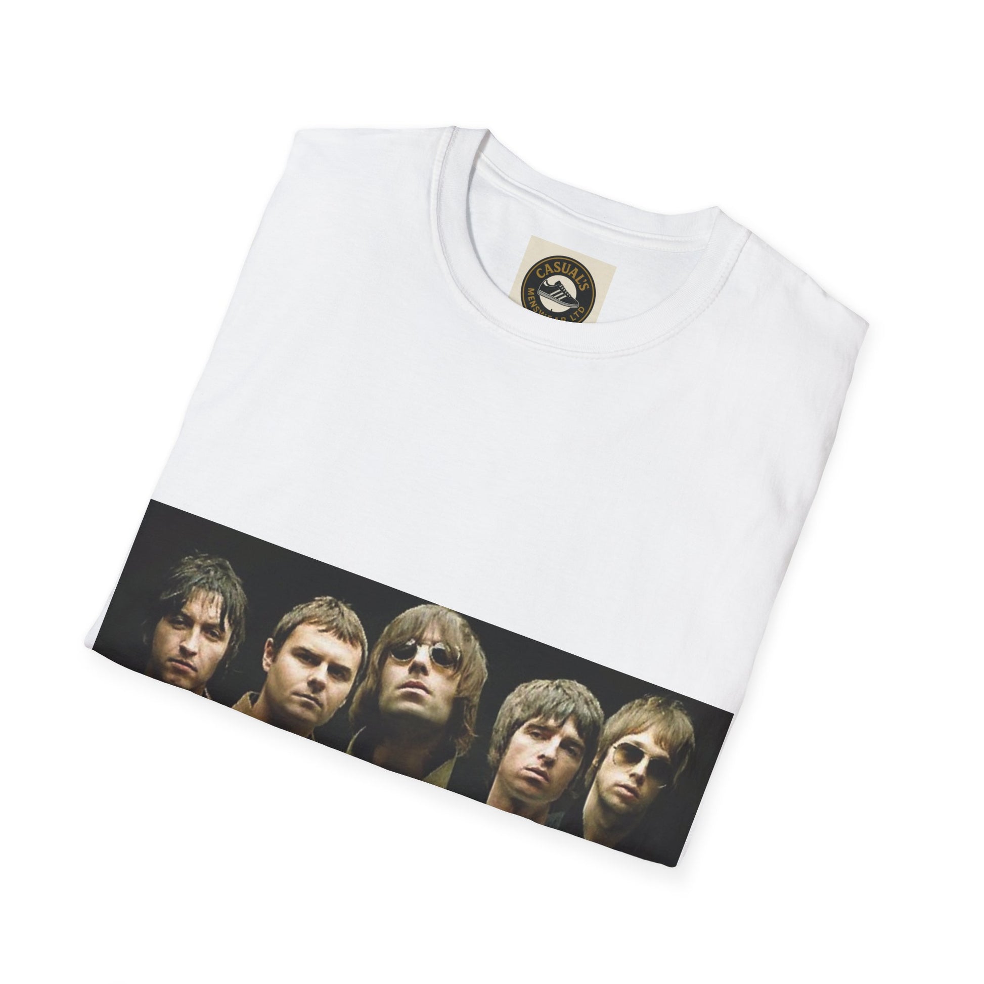 Oasis Stylish Graphic T-Shirt for Music Lovers, Vintage Band Tee, Unisex Gift for Concerts, Casual Wear, Soft Cotton Shirt
