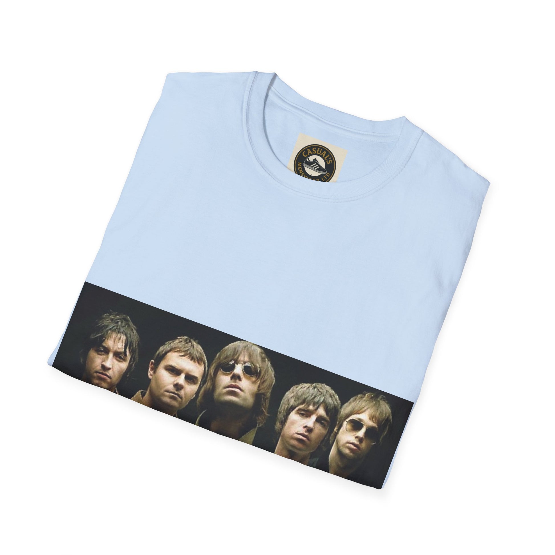 Oasis Stylish Graphic T-Shirt for Music Lovers, Vintage Band Tee, Unisex Gift for Concerts, Casual Wear, Soft Cotton Shirt